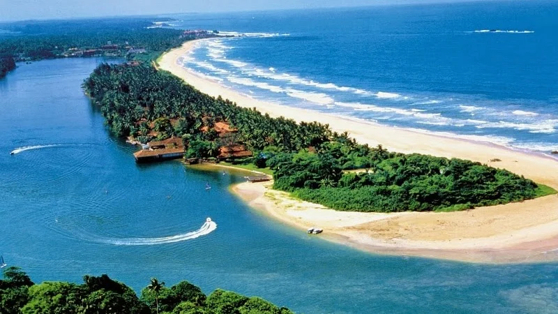 Surfing along Sri Lanka's coast