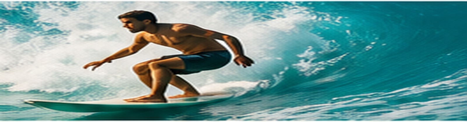 Surfer riding a turquoise Sri Lankan wave